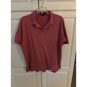 Polo Ralph Lauren‎ Men's Classic Fit Solid Rose Polo Shirt Size XL Made in USA